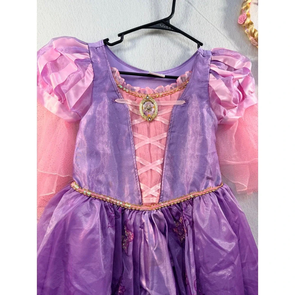 Disney Store Rapunzel Tangled Costume Dress Braided Headband 9/10 Purple Kids